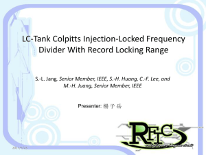 A Wide Locking Range Differential Colpitts Injection