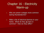 Chapter 16 - Electricity Warm-up - Ms