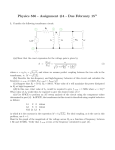 Physics 536 - Assignment #4 - Due February 15