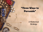 “Three Ways to Persuade”