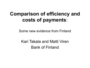 Comparison of efficiency and costs of payments: Some new