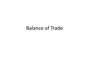 Balance of Trade