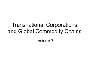 Transnational Corporations and Global Commodity Chains