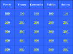 100 People Events Economics Politics Society