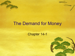 The Demand for Money