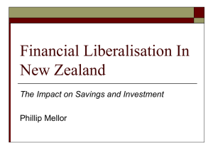 Financial Liberalisation In New Zealand