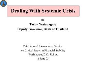 Dealing With Systemic Crisis