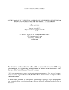 NBER WORKING PAPER SERIES