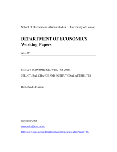 DEPARTMENT OF ECONOMICS Working Papers