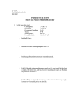 Problem Set on IS-LM Short Run Macro Model of Economy FE 312Q