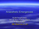 Anaesthetic Emergencies