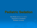 Pediatric Sedation - McMaster Faculty of Health Sciences