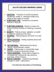 Acute Warning Signs of Suicide