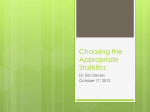 Choosing the Appropriate Statistics