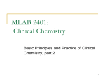 Chapter 1 Principles of Clinical Chemistry