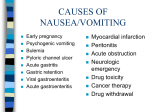 CAUSES OF NAUSEA/VOMITING