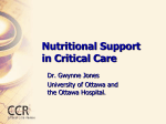 Nutritional Support in Critical Care