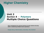 Higher Chemistry Unit 2 - Section 1 Fuels Multiple Choice