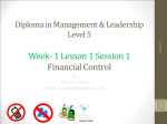 BRC week 1Lesson 1 5007 Financial Control