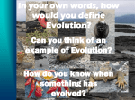 Evidences of Evolution