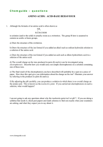 C h e m g u id e   –... AMINO ACIDS:  ACID-BASE BEHAVIOUR