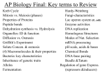 AP Biology Final: Key terms to Review