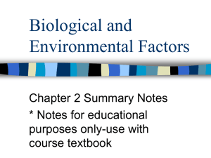 Biological and Environmental Factors