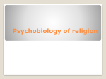 Psychobiology of religion - Creative