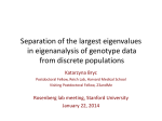 Separation of the largest eigenvalues in eigenanalysis of genotype