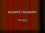 BLOOM`S TAXONOMY