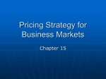 Pricing Strategy for Business Markets