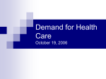 Demand for Health Care