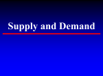 Supply and Demand