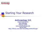 Starting Your Research