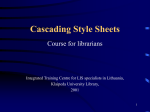 Cascading Style Sheets