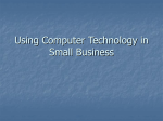 Using Computer Technology in Small Business