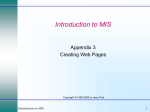 Appendix 3: Creating Web Pages
