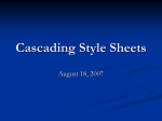 Cascading Style Sheets