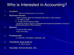 Who is Interested in Accounting?