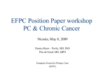 EFPC Position Paper workshop PC & Chronic Cancer