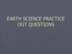 EARTH SCIENCE PRACTICE OGT QUESTIONS