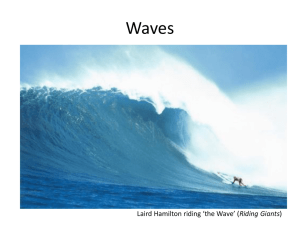 Waves are moving energy