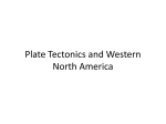 Plate Tectonics and Western North America