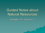 Guided Notes about Natural Resources