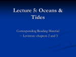 Lecture 5: Oceans & Tides