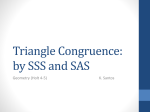 Triangle Congruence by SSS and SAS