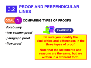 3.2 Proof and Perpendicular Lines