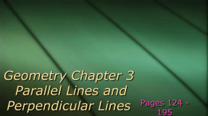 Geometry Chapter 3 Parallel Lines and Planes