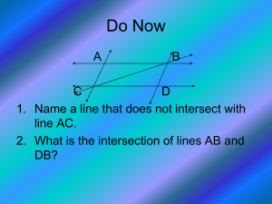 Parallels and Transversals