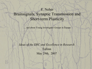 Brainsignals, Synaptic Transmission and Short